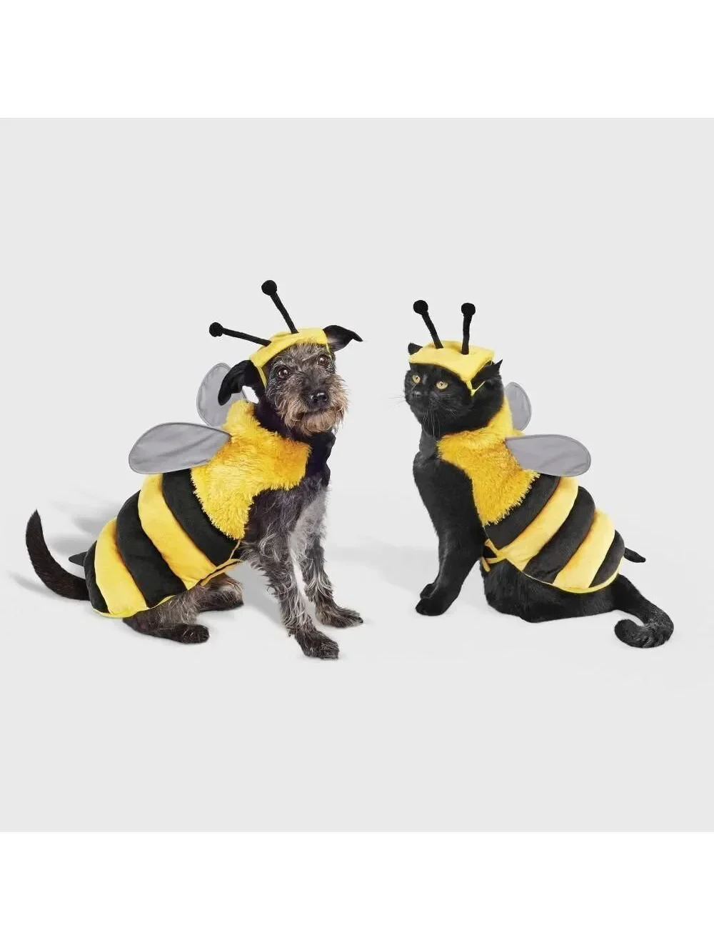 Bee with Reflective Wings Full Body Halloween Dog and Cat Costume - S